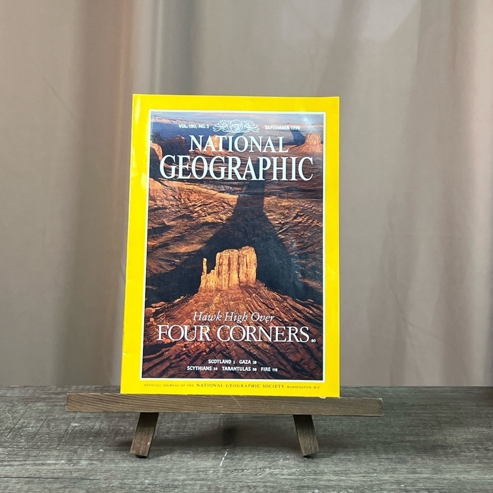 September 1996 National Geographic Volume 190 No. 3 Hawk High Over Four Corners